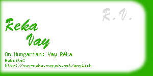 reka vay business card