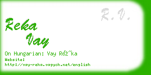 reka vay business card